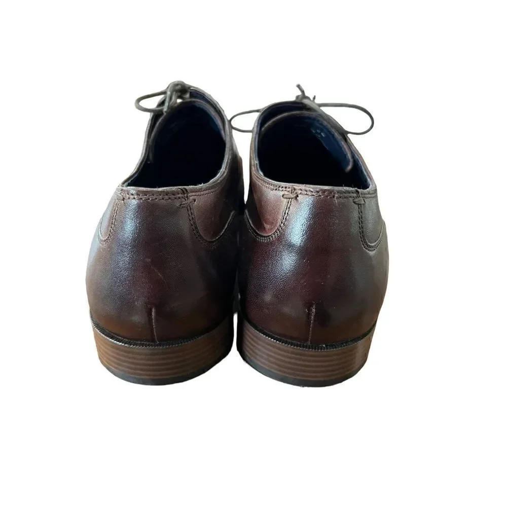 Cole Haan Men’s Harrison Grand Cap Toe Oxford British burgundy brown 12M
